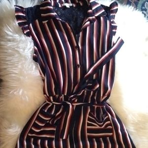 Navy blue white and red Junior stress